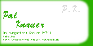 pal knauer business card